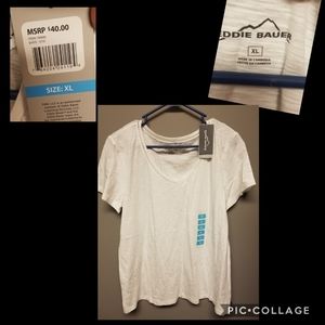 NWT Eddie Bauer Ladder stitch tee XL
